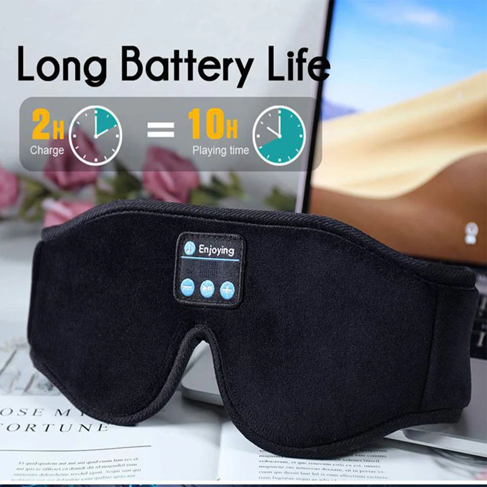 Bluetooth Sleep Mask — in use