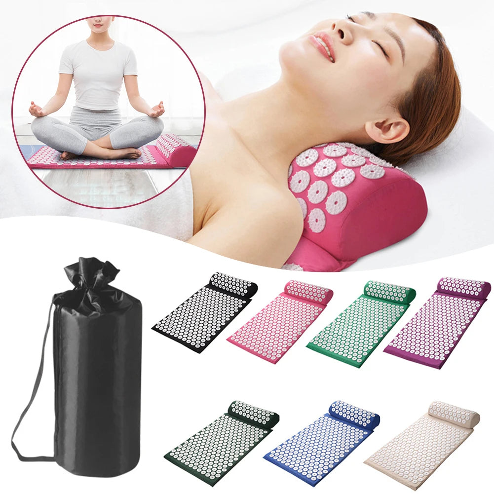 Acupressure Mat & Pillow Set — actual product