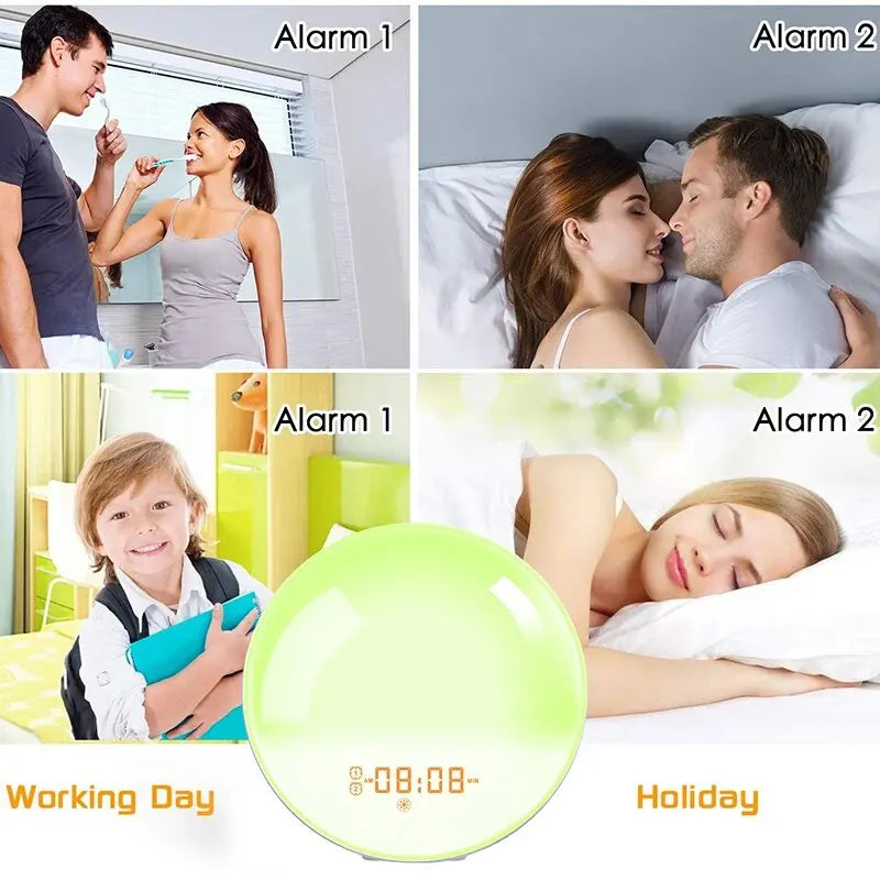 Sunrise Alarm Clock — night light modes